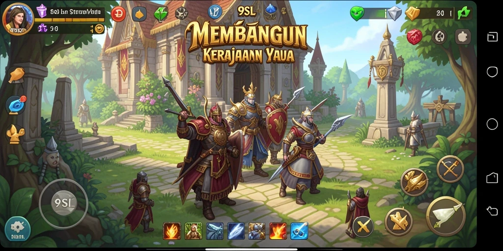 Tampilan gameplay strategis yang seru dalam 9SL.