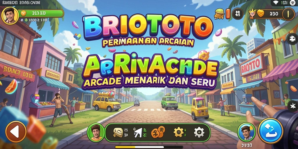Screenshot gameplay BRIOTOTO menampilkan aksi seru dari permainan arcade yang menantang.