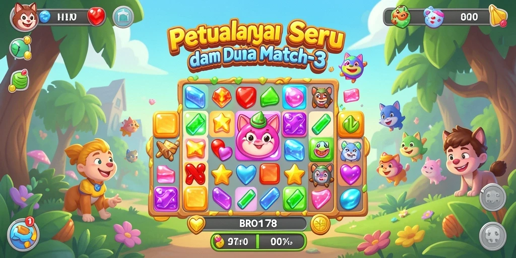 Tampilan gameplay BRO178 yang menarik dan penuh warna.