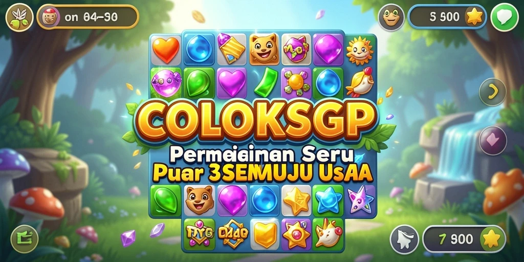 Tampilan menarik dari gameplay COLOKSGP di Match-3.