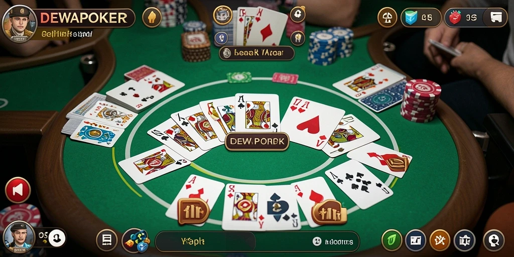 Tampilan menarik dari permainan Gaple di DEWAPOKER.