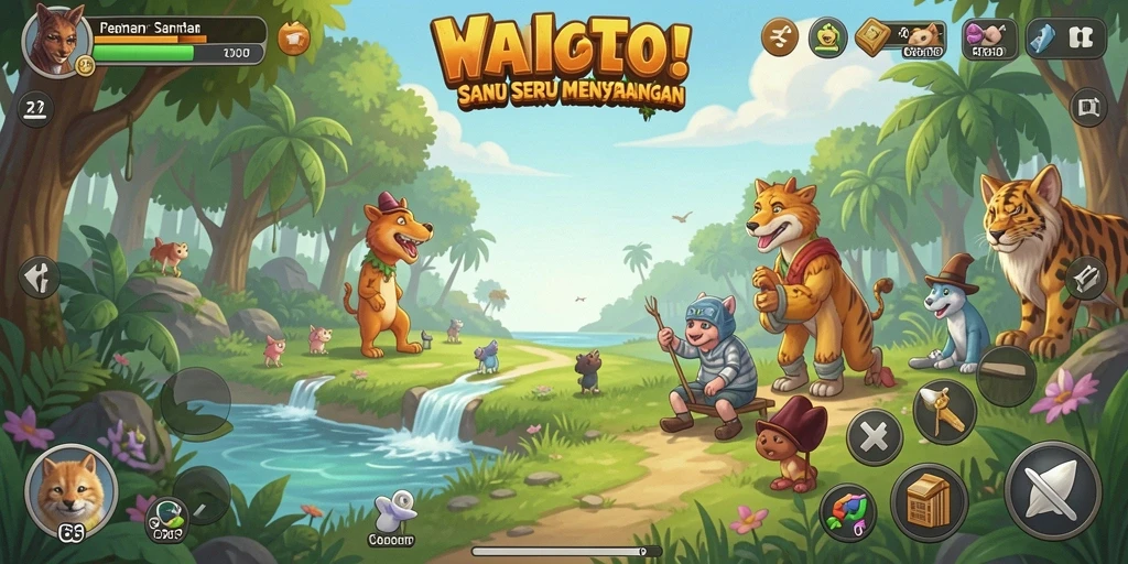 Tampilan gameplay F32 yang seru dan berwarna-warni.