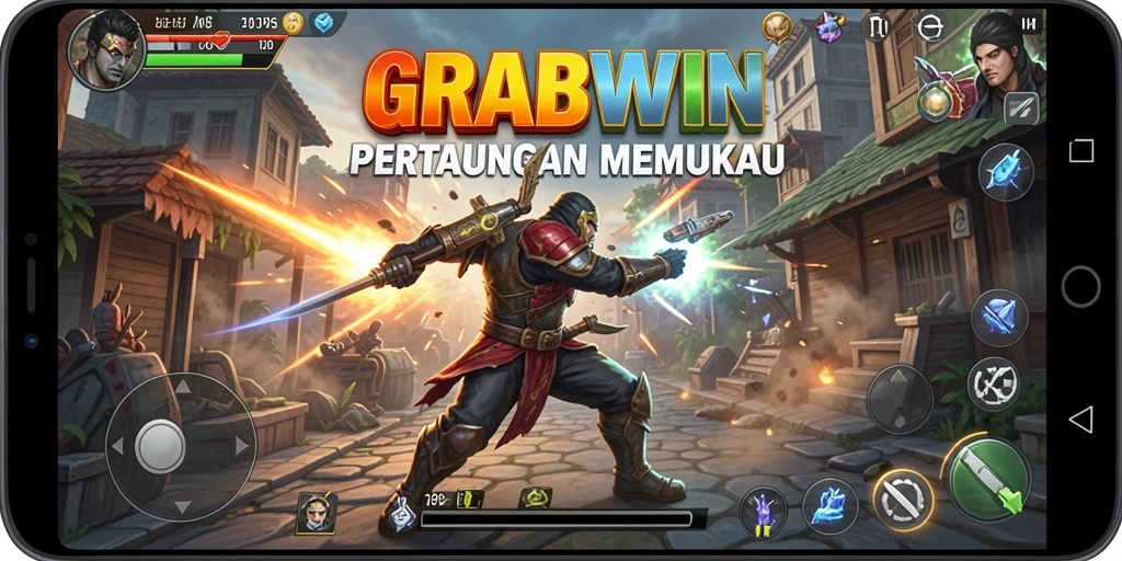 Tampilan menarik dari gameplay TPS di GRABWIN.