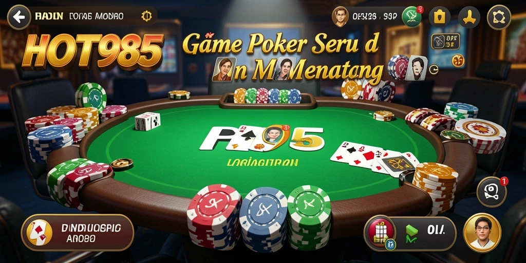Tangkapan layar permainan Poker yang menarik dan penuh aksi.