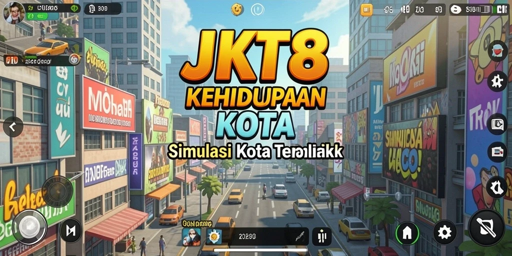 Screenshot JKT8 menampilkan gameplay menarik dalam simulasi kota.