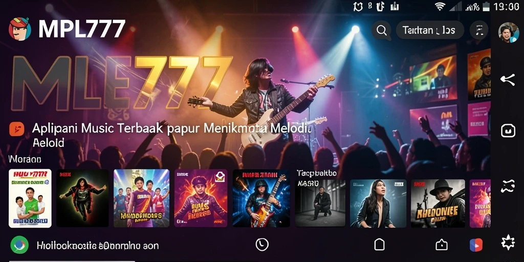 Tampilan gameplay MPL777 dengan berbagai pilihan musik yang menarik.