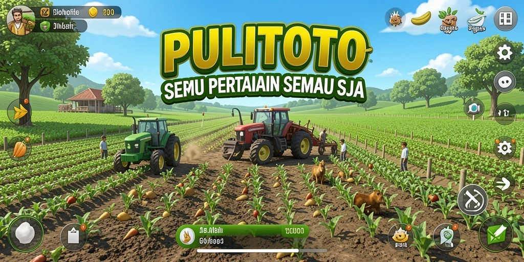 Tampilan gameplay seru PULITOTO dalam pertanian.