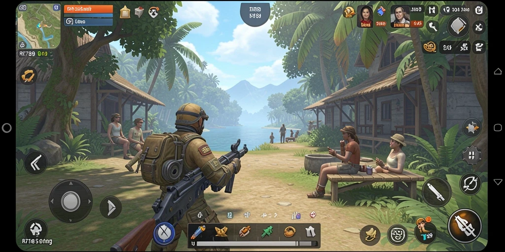 Tangkapan layar gameplay RR789 yang penuh warna dan menarik.