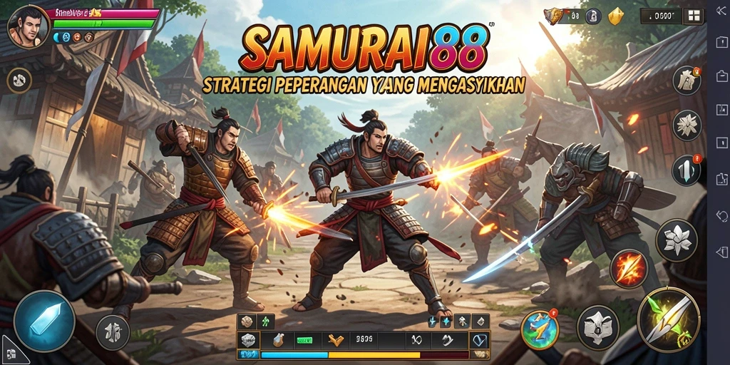 Gameplay intens dalam pertarungan strategi SAMURAI88.