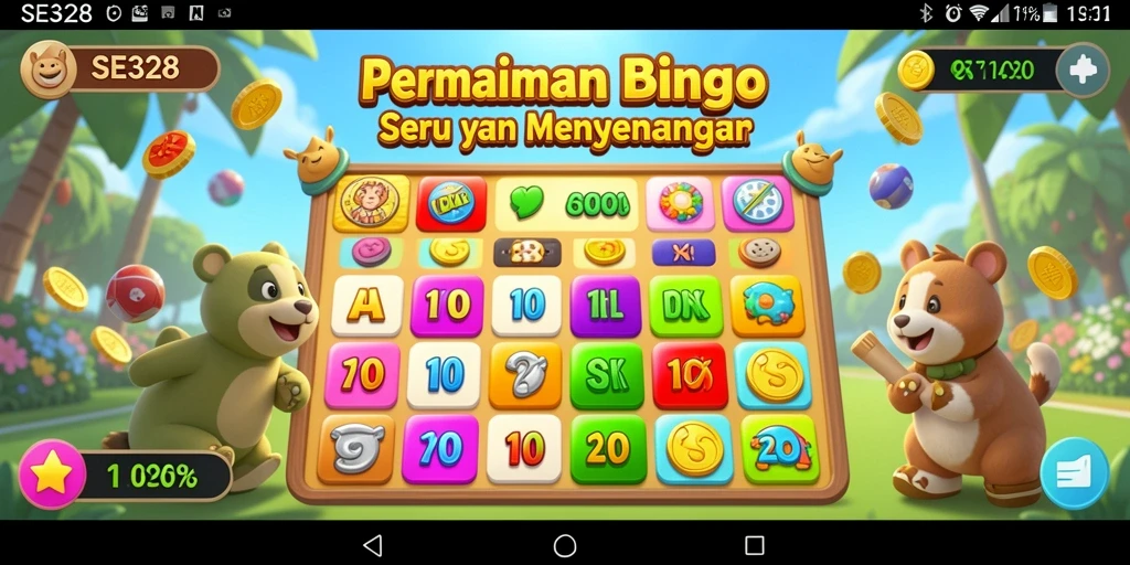 Tampilan gameplay seru Bingo di SE328 dengan interaksi pengguna.