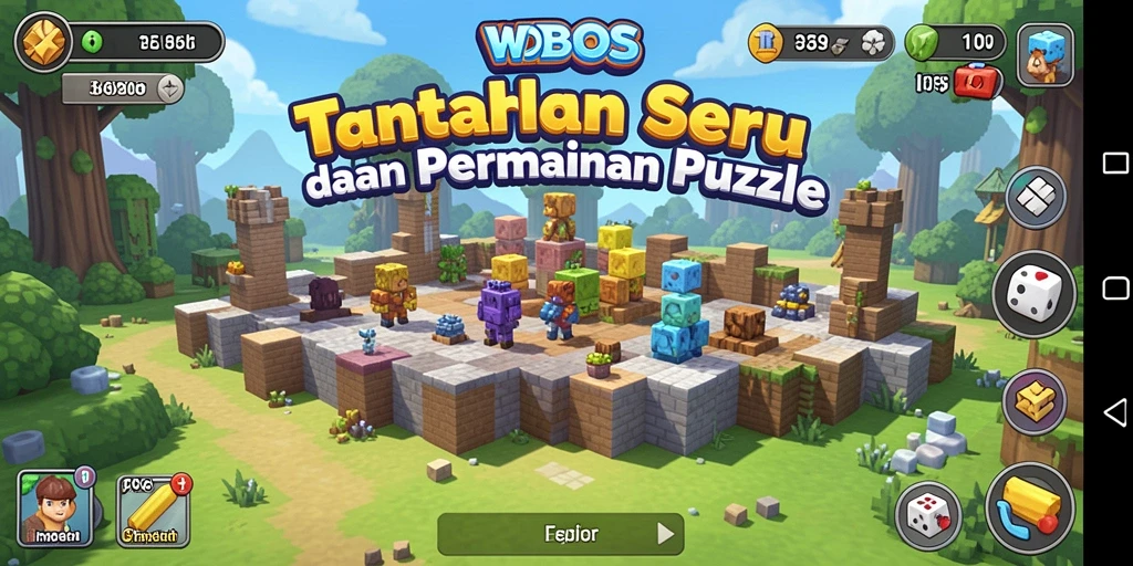 Tampilan gameplay seru dari WDBOS dengan tantangan puzzle menarik.